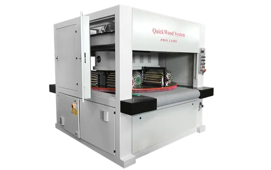 Original QuickWood PRO 1100 brush sanding machine in gray with red branding